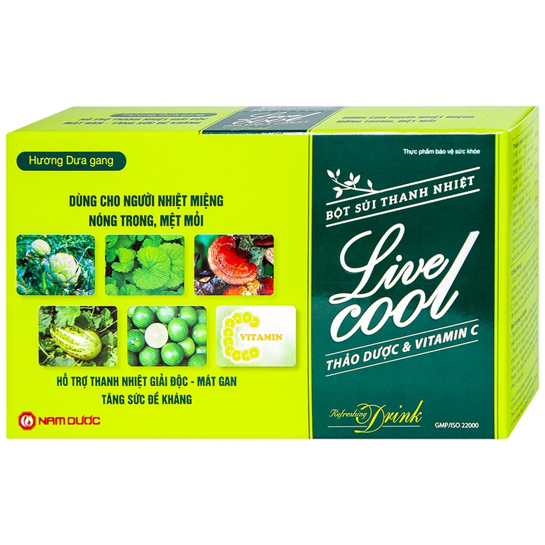 Bột sủi thanh nhiệt Livecool Hương Chanh – Hộp 10 gói