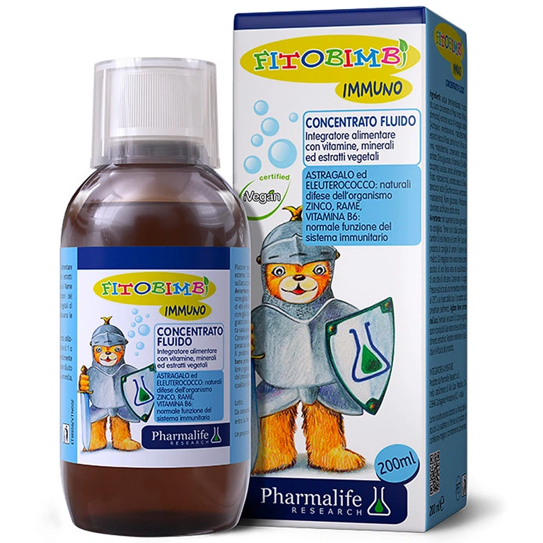 Siro Fitobimbi Immuno Concentrato Fluido bổ sung vitamin, khoáng chất cho cơ thể – Lọ 200ml