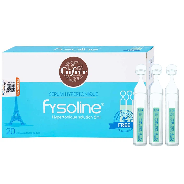 Nước muối sinh lý Fysoline Sérum hypertonique – Hộp 20 ống