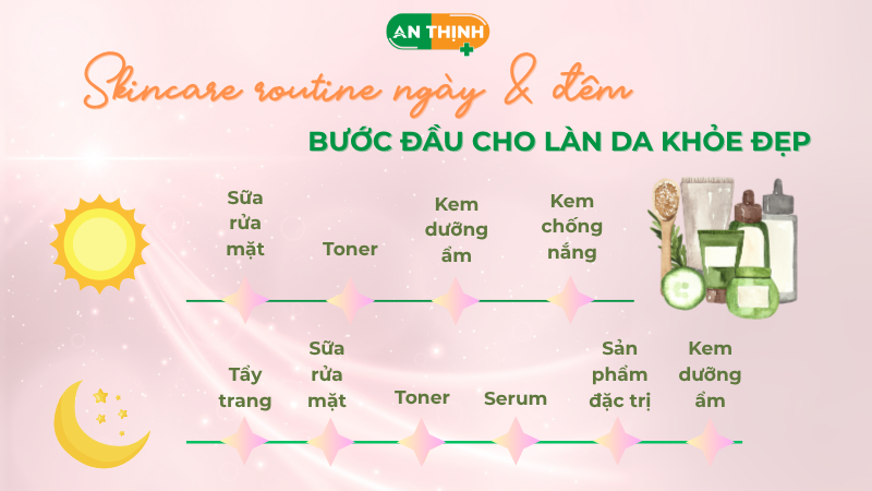 Các bước skincare cơ bản cho làn da sáng khỏe tự nhiên